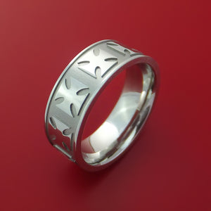 Cobalt Chrome Maltese Cross Symbol Custom Made Ring