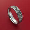 Cobalt Chrome Ring with Laser-Etched Tree Branch Design Inlay Custom Made Band