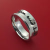 Cobalt Chrome Band with Custom Handwriting Laser Etched Custom Ring