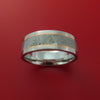 Cobalt Chrome Ring with Gibeon Meteorite and 14k Rose Gold Inlays Custom Made Band