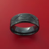 Black Zirconium Satin and Polish Weave Ring Custom Made