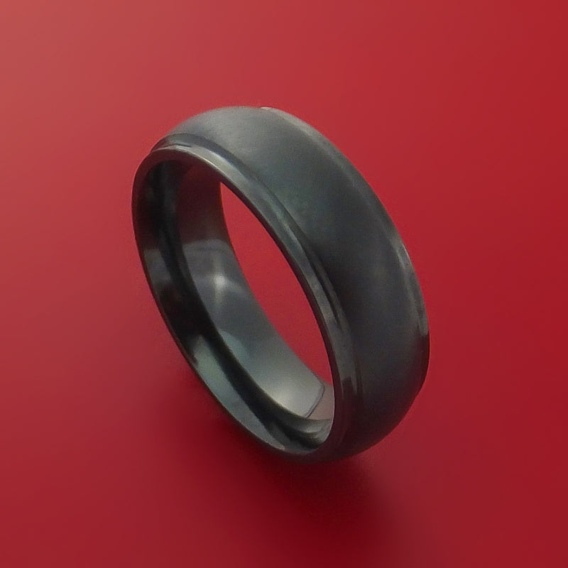 Black Zirconium Ring Custom Made Band