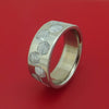 Titanium Ring with Hexagon Gibeon Meteorite Inlay Custom Made Band