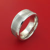 Cobalt Chrome Ring with Damascus Steel Inlay Custom Made Band