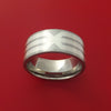 Titanium and Sterling Silver Ring Custom Made X Cross Band