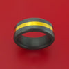 Elysium Black Diamond and 24K Gold Ring Custom Made Band