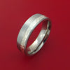 Titanium Ring with Sterling Silver Inlay Custom Made Band