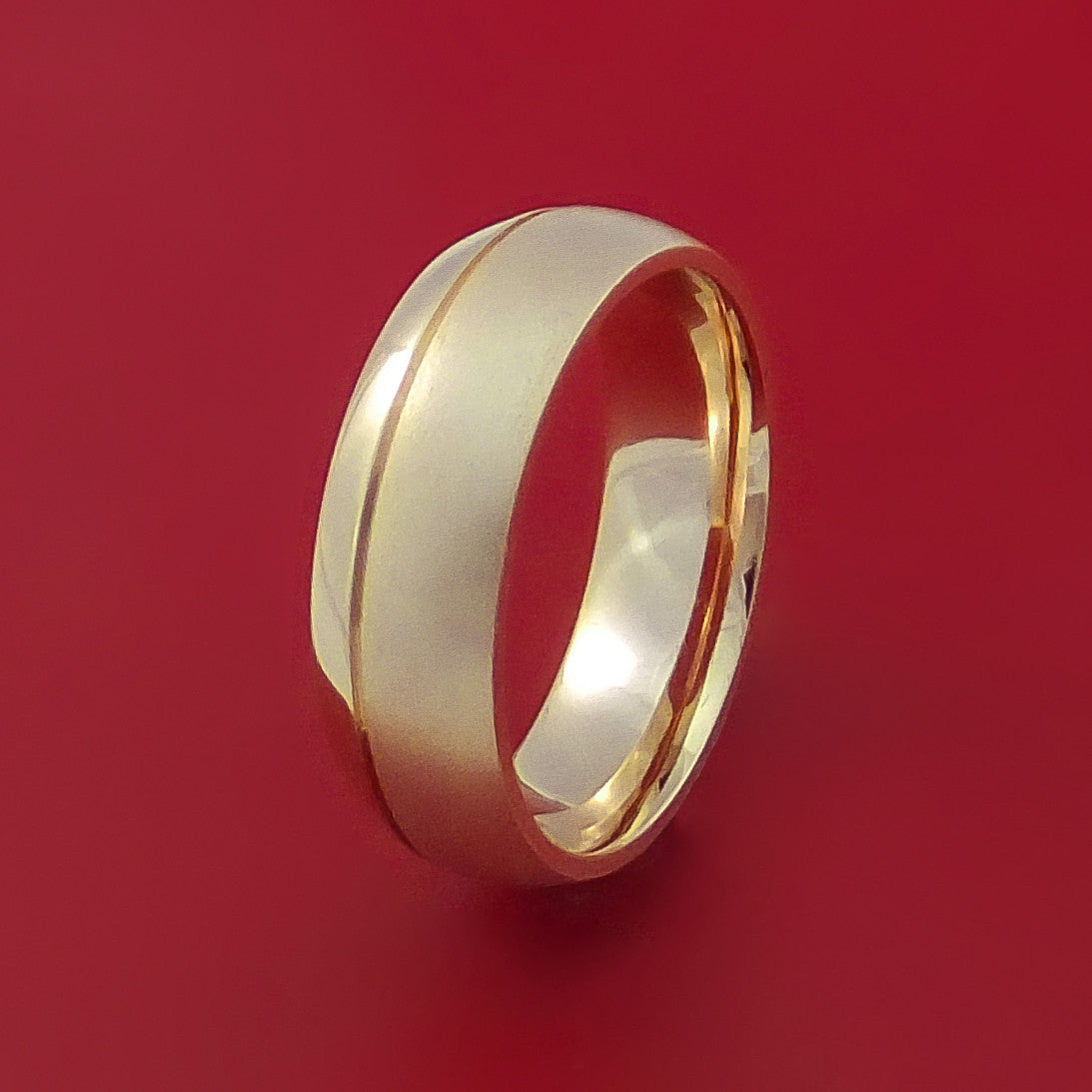 Wedding Band For Men Women 14k Two Tone Gold Ring