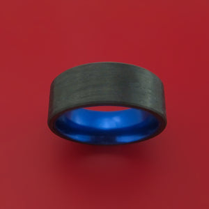 Solid Carbon Fiber Ring with Anodized Sleeve Custom Made