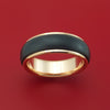 14K Rose Gold Ring With Carbon Fiber Custom Made Band