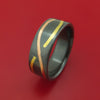 Black Zirconium 14K Rose Gold and Yellow Gold Infinity Band Custom Made