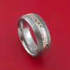 Damascus and Sterling Silver Mokume Gane Ring Custom Made
