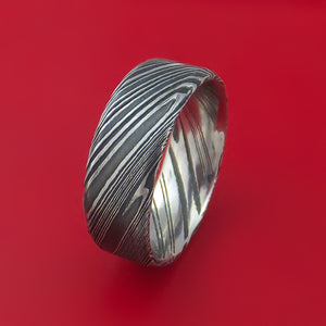 Kuro Damascus Steel Ring Custom Made Band