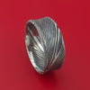 Kuro Damascus Steel Ring Concave Shape Wedding Band Custom Made