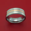 Tungsten Ring with Rose Gold and Silver Custom Made Band