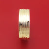 14K Gold Ring with Tree Bark Finish Custom Made Band