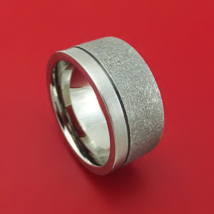 Titanium Custom Stipple Finish Ring