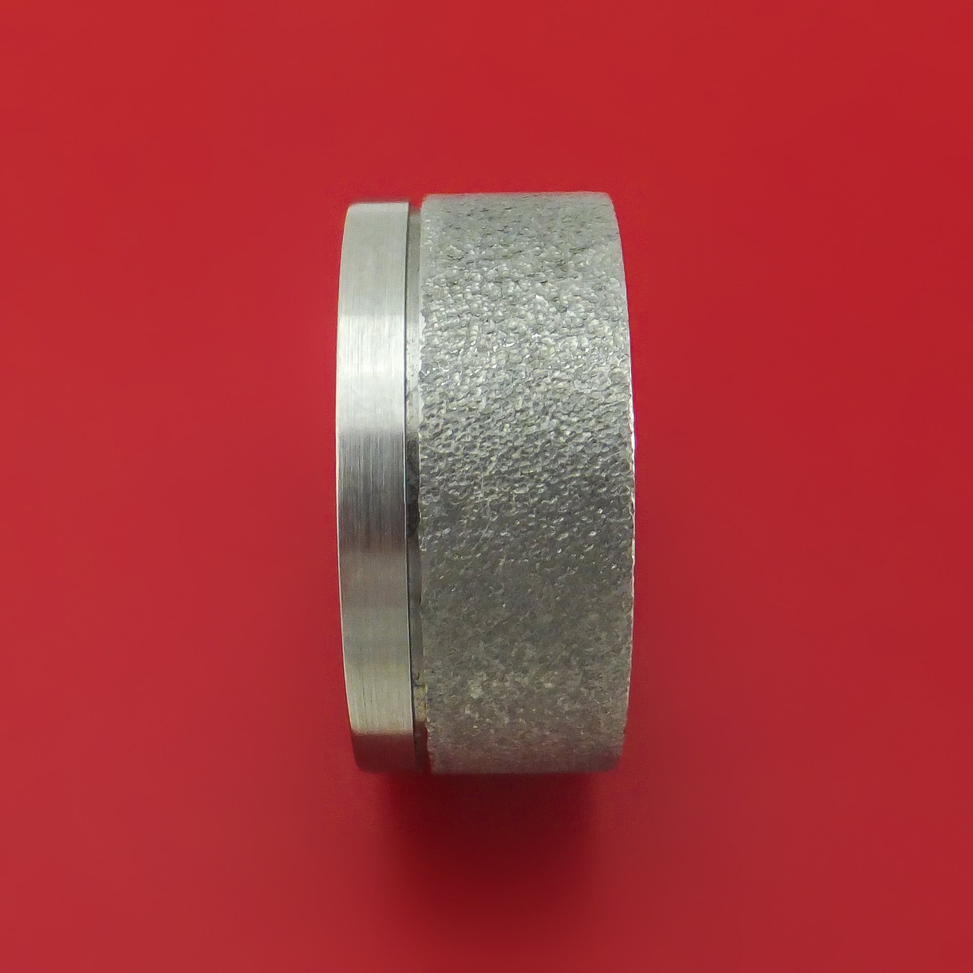 Titanium Custom Stipple Finish Ring – Stonebrook Jewelry