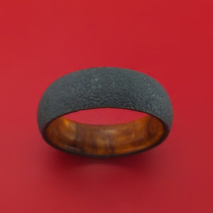 Black Zirconium and Hardwood Ring Custom Made Band