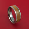 Titanium Ring with Brass-Wound Guitar String Inlay Custom Made Band