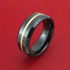 Black Ceramic and 14K Gold Ring Custom Made