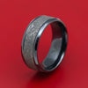 Black Titanium and Splatter Finish Tantalum Custom Mens Ring