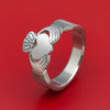 Titanium Celtic Claddagh Cut-Out Ring Custom Made