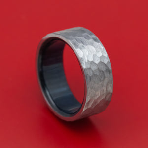 Hammered Tantalum Ring with Wood Sleeve