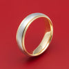 Two-tone 14K Yellow and White Gold Wedding Band