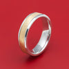 Two-tone 14K Yellow and White Gold Wedding Band