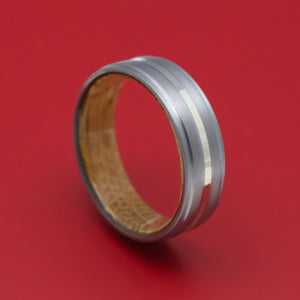 Tantalum and Gold Ring with Wood Sleeve Custom Made Band