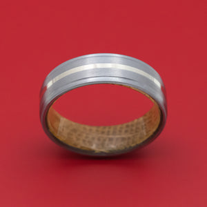 Tantalum and Gold Ring with Wood Sleeve Custom Made Band