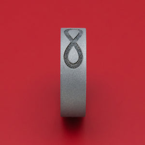 Titanium Infinity Ring with Cerakote Sleeve