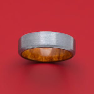 Tantalum Ring with Wood Sleeve Custom Made Band