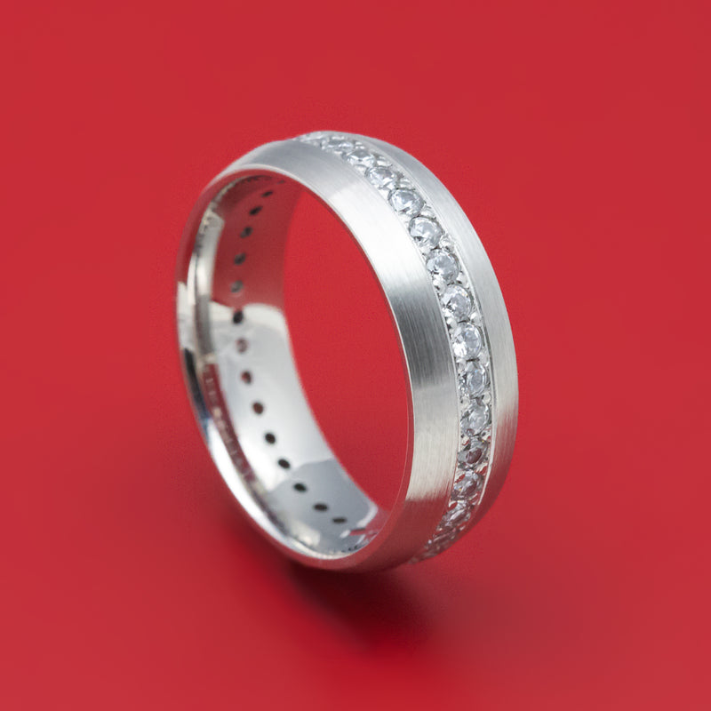 14K Gold and Lab Diamond Eternity Ring Custom Made