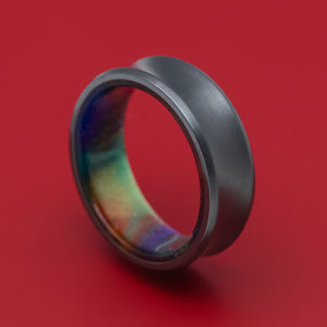 Black Zirconium and DiamondCast Sleeve Ring Custom Made