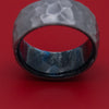 Tantalum and DiamondCast Sleeve Hammered Ring Custom Made