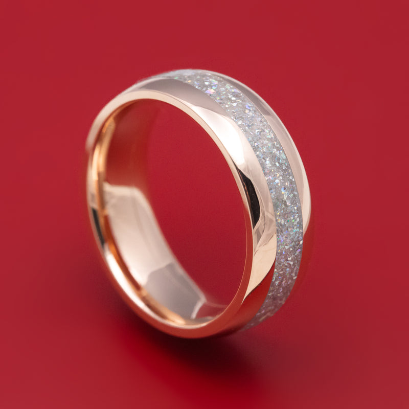 14K Gold and DiamondCast Inlay Ring Custom Made