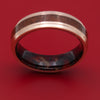 14K Gold and Dinosaur Bone Inlay Ring with DiamondCast Sleeve Custom Made