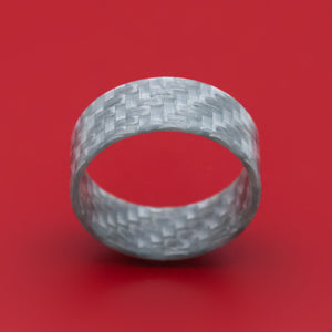 Silver Texalium Carbon Fiber Ring