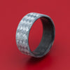 Silver Texalium and Black Carbon Fiber Ring