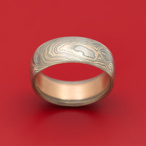 Handmade 14K Mokume Gane Woodgrain Pattern Ring