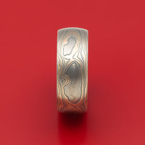 Handmade 14K Mokume Gane Woodgrain Pattern Ring