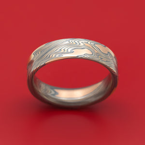 Handmade 14K Mokume Gane Twist Pattern Ring