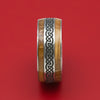 Titanium Celtic Knot and Hardwood Ring Custom Made