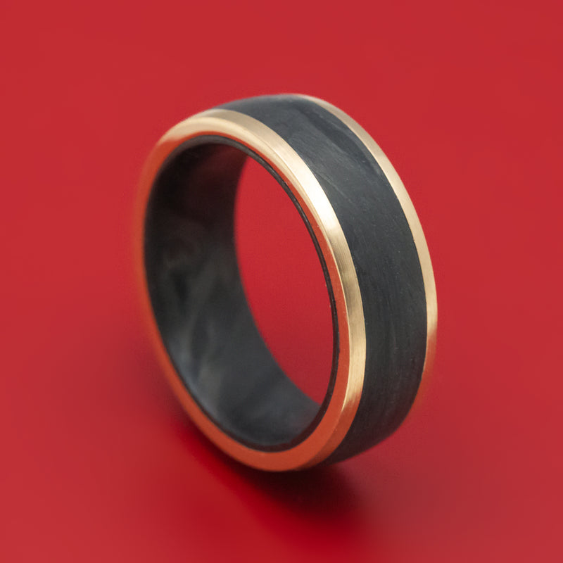 Bleu Royale 18K Yellow Gold and Black Carbon Wedding Band RYL-050Y8 | Local  Honolulu, Hawaii Fine Jewelry Store - Wedding Ring Shop