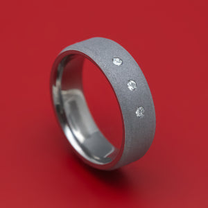 Tantalum Ring with Diamonds Custom Made