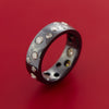 Black Zirconium Staggered Diamond Ring with 15 Brilliant Diamonds