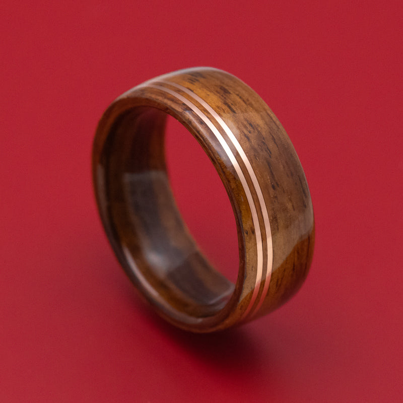 Rings Made from Solid Wood, Rosewood, Maple, Walnut Bands, Wooden Ring