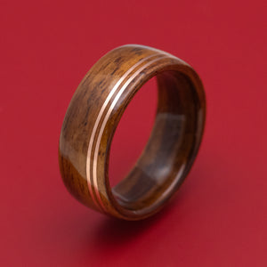 Solid Wood Band with Copper Inlays